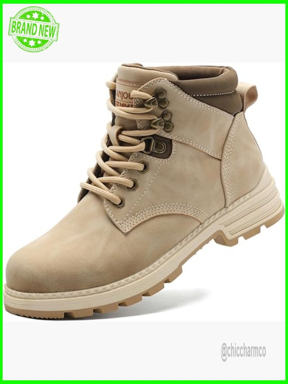 Womens Lace Up Ankle Hiking Boots Non Slip Winter Trekking Shoes